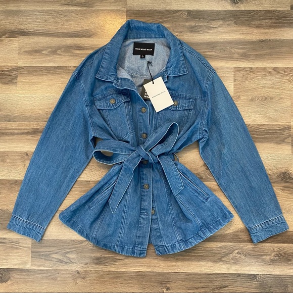 Who What Wear Jackets & Blazers - Who What Wear Denim Belted Jacket